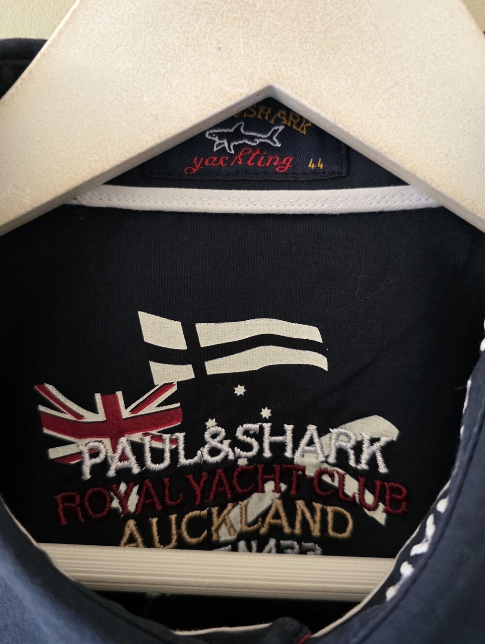 NWOT Paul & Shark L Modern Academia Nautical Yacht Club Embroidered Button Shirt - Picture 3 of 16